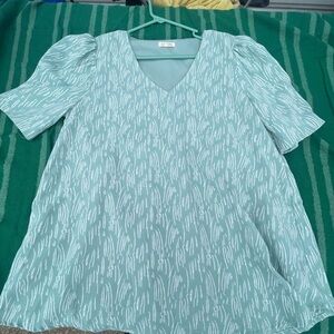 Jodifl - Women's Light Blue Patterned Top